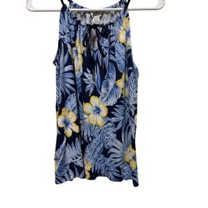 Tommy Bahamas Tank top floral tropical print bow in front thin straps Size XS